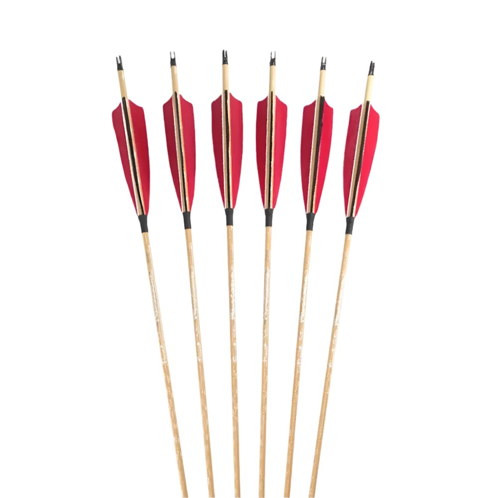 Flechas Fibra de Carbon, 6.2mm, Pluma Natural