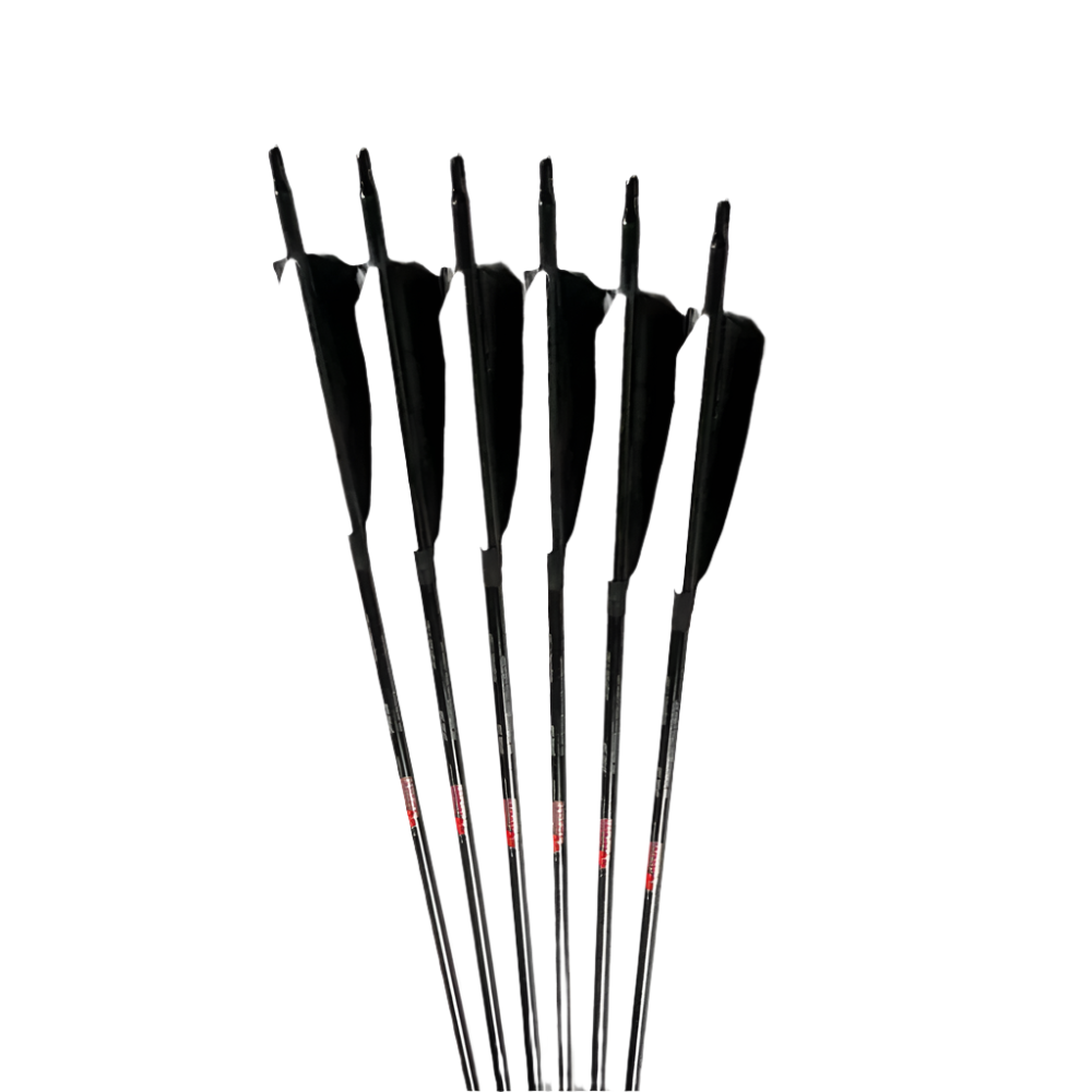 Flechas Fibra de Carbon Linkboy, 6.2mm, Pluma Natural