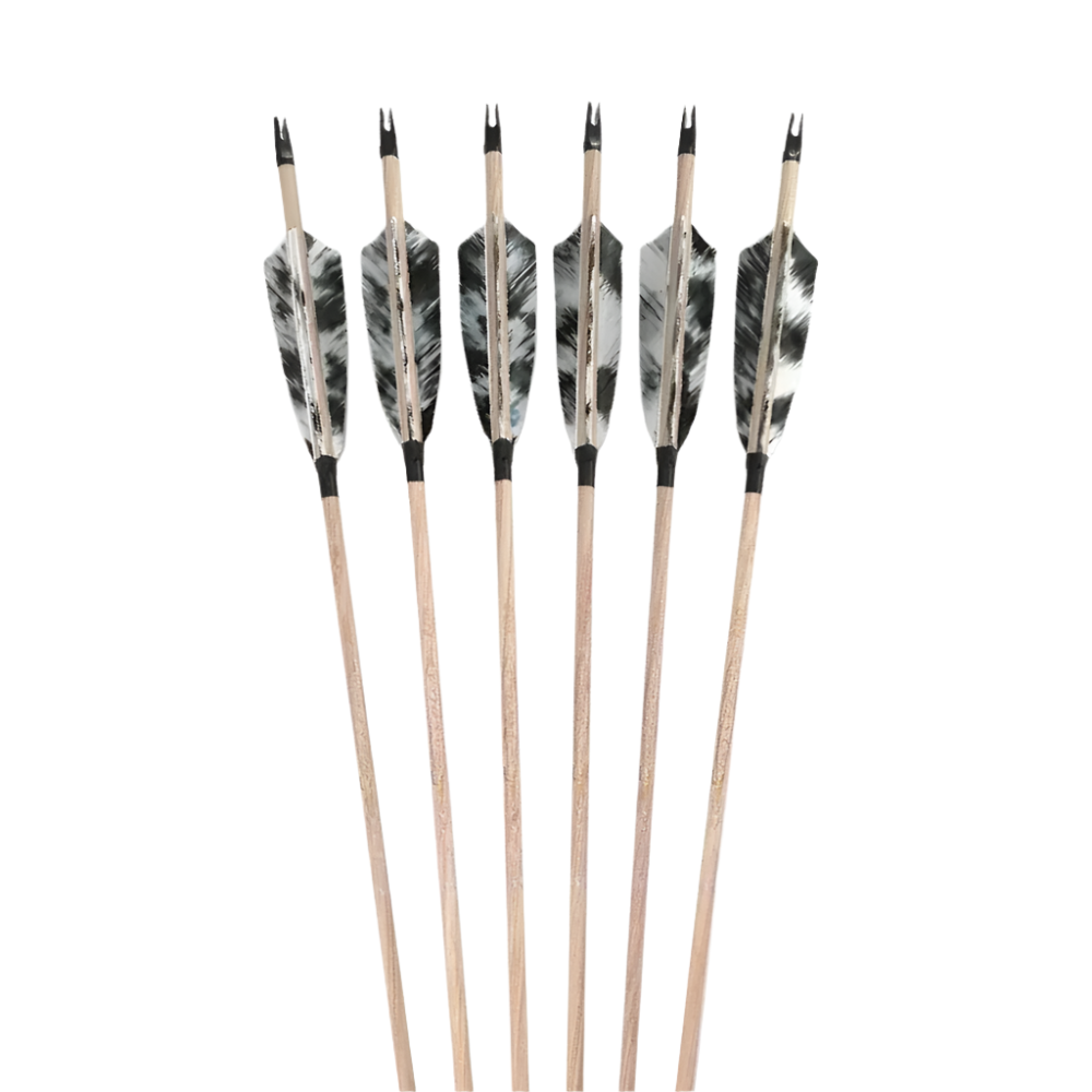 Flechas Fibra de Carbon, 6.2mm, Pluma Natural