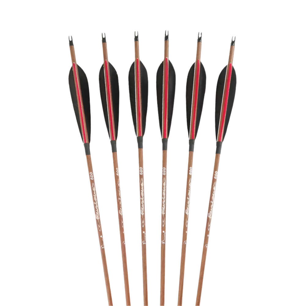 Flechas Fibra de Carbon, 6.2mm, Pluma Natural
