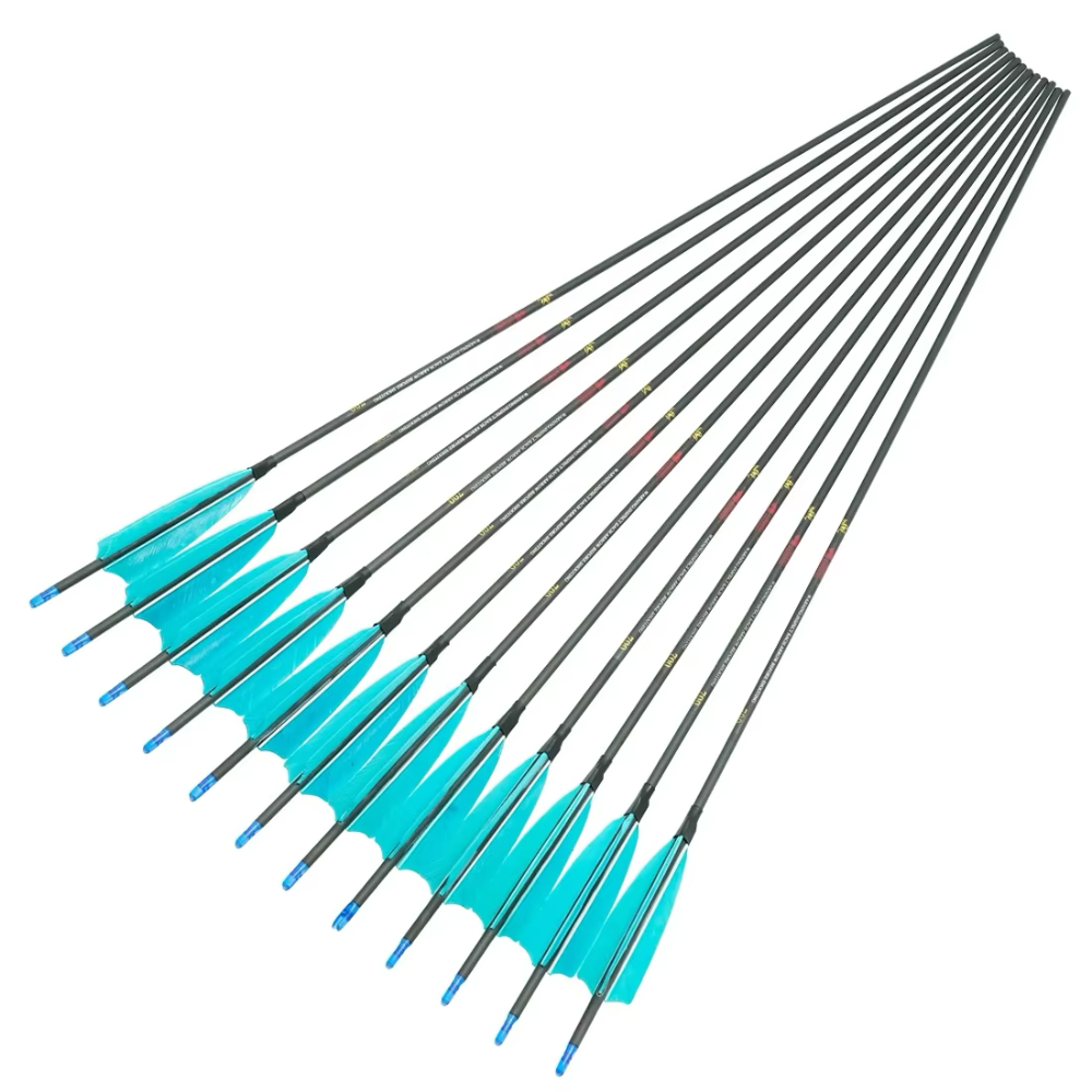 Flechas Fibra de Carbon Linkboy, 4.2mm, Pluma Natural