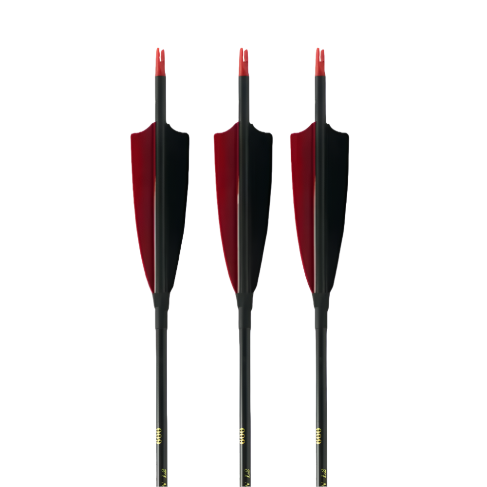 Flechas Fibra de Carbon Linkboy, 6.2mm, Pluma Natural