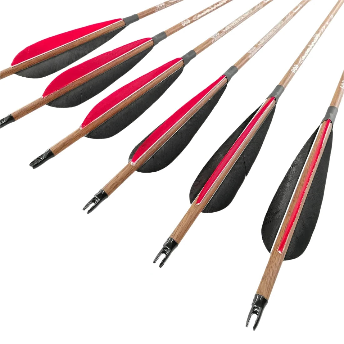 Flechas Fibra de Carbon, 6.2mm, Pluma Natural