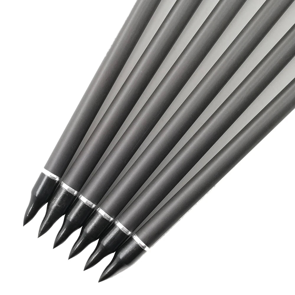 Flechas Fibra de Carbon, 6.2mm, Pluma Natural