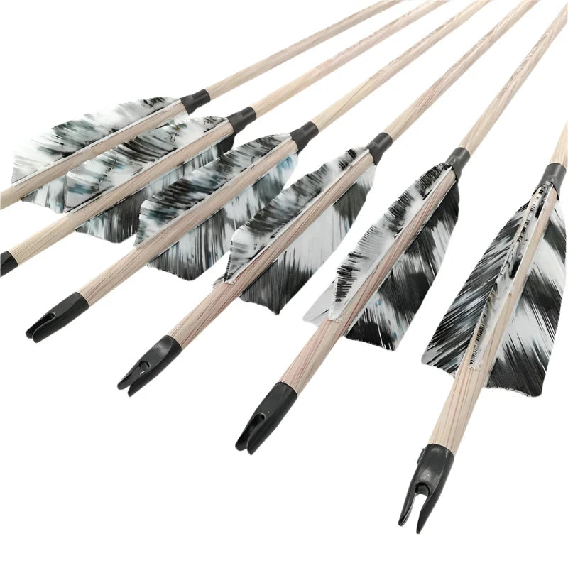 Flechas Fibra de Carbon, 6.2mm, Pluma Natural