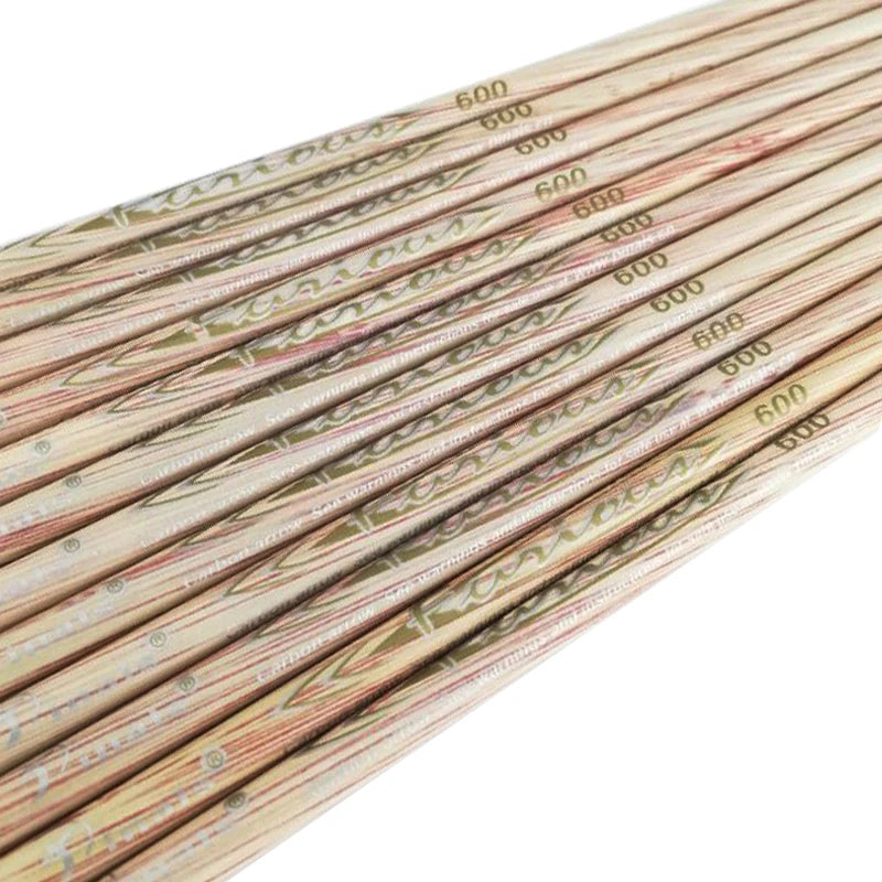 Flechas Fibra de Carbon, 6.2mm, Pluma Natural