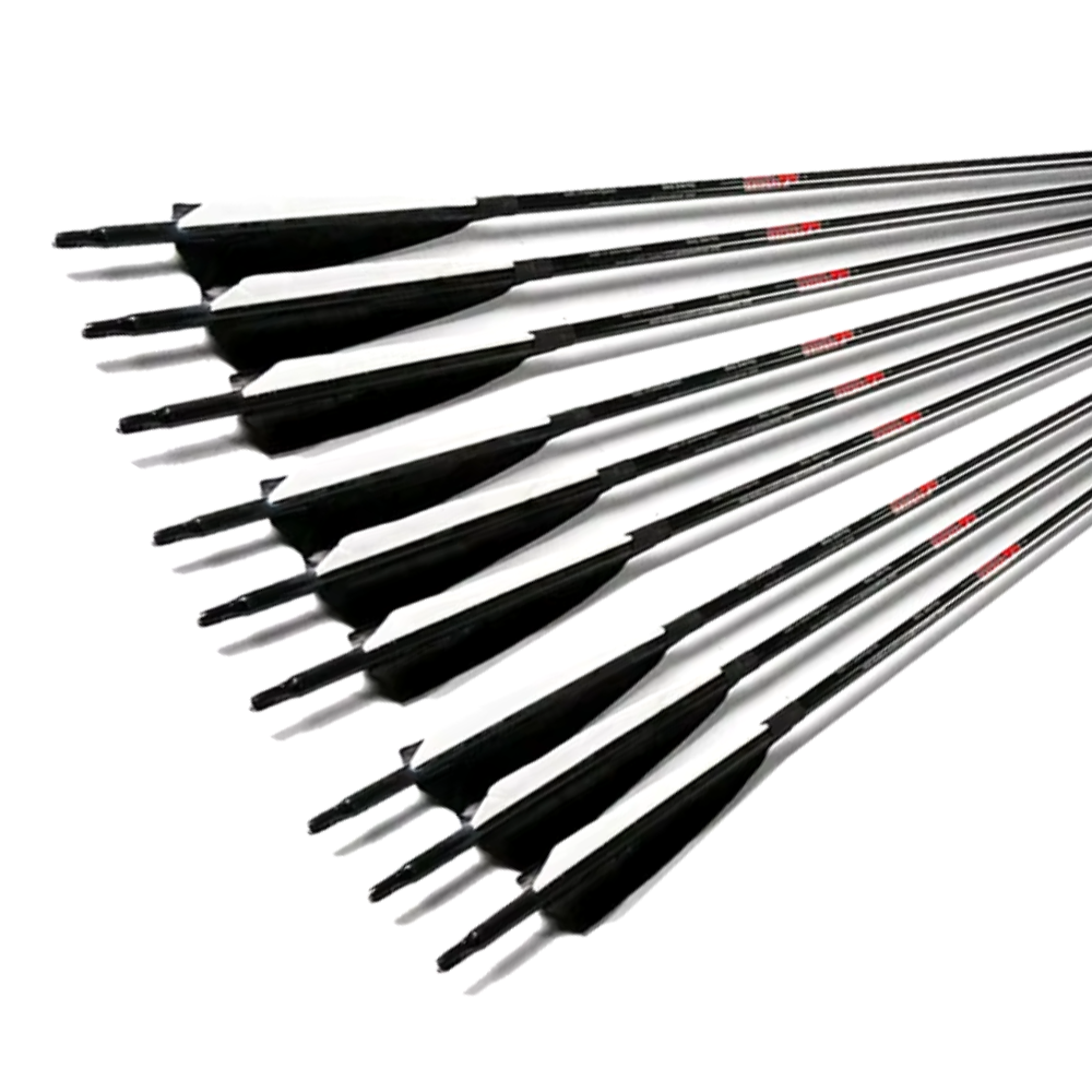 Flechas Fibra de Carbon Linkboy, 6.2mm, Pluma Natural