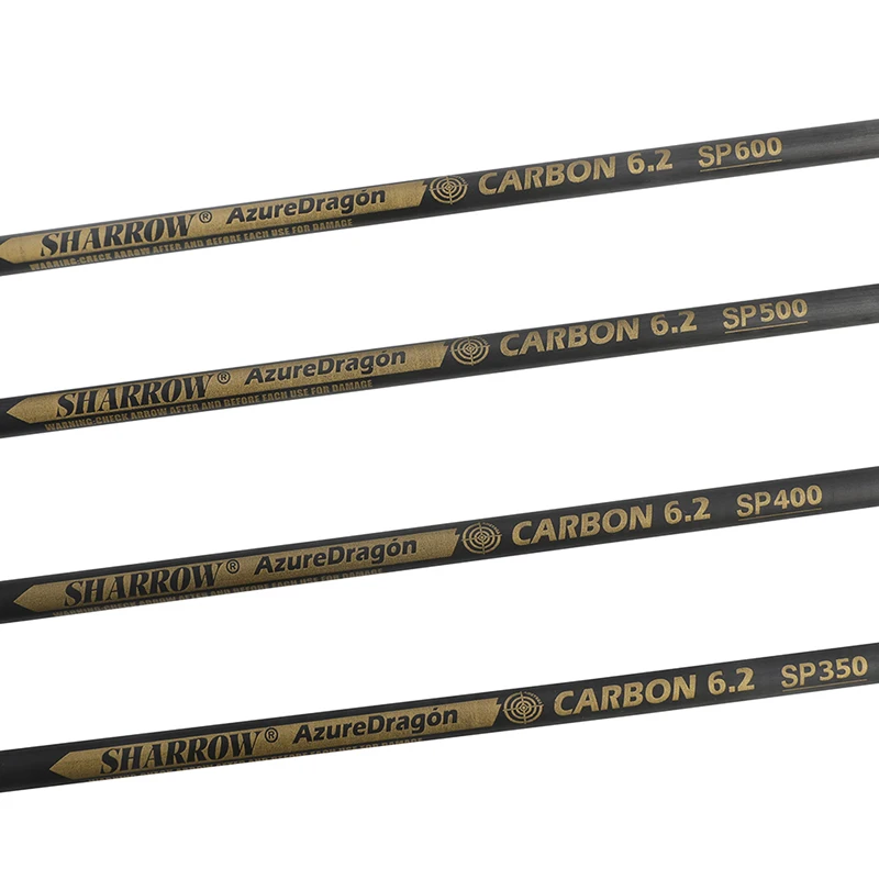 Flechas Fibra de Carbon, 6.2mm, Pluma Plástica