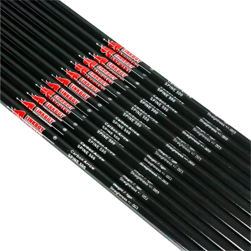 Flechas Fibra de Carbon, 6.2mm, Pluma Plástica