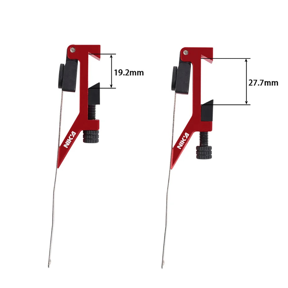Clicker extendido sobre mira para arco Recurvo Olímpico