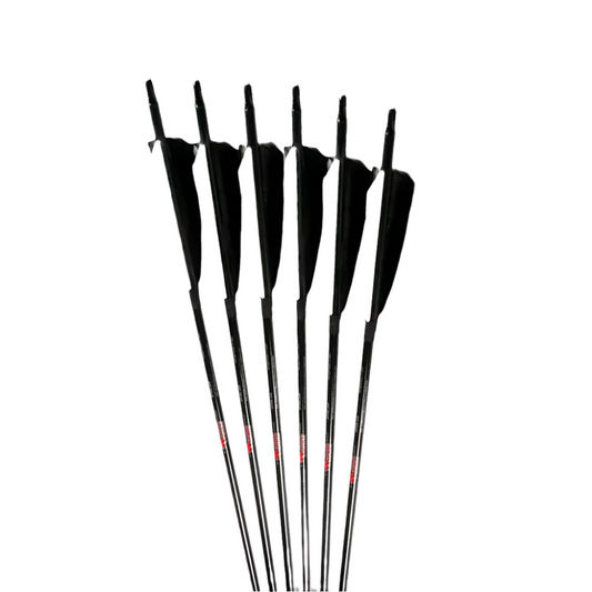Flechas Fibra de Carbon Linkboy, 6.2mm, Pluma Natural