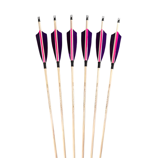 Flechas Fibra de Carbon, 6.2mm, Pluma Natural