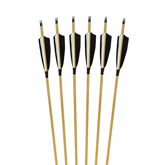 Flechas Fibra de Carbon, 6.2mm, Pluma Natural