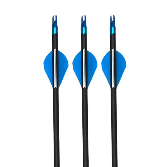 Flechas Fibra de Carbon, 6.2mm, Pluma Plástica