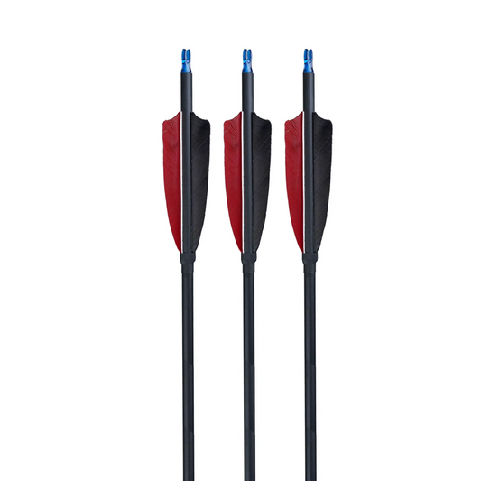 Flechas Fibra de Carbon MIXTO, 6.2mm, Pluma Natural