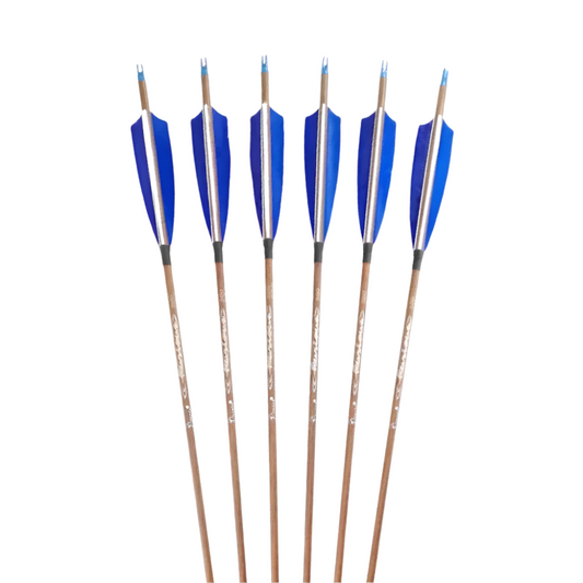 Flechas Fibra de Carbon, 6.2mm, Pluma Natural