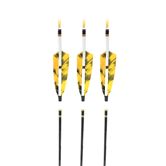 Flechas Fibra de Carbon, 6.2mm, Pluma Natural