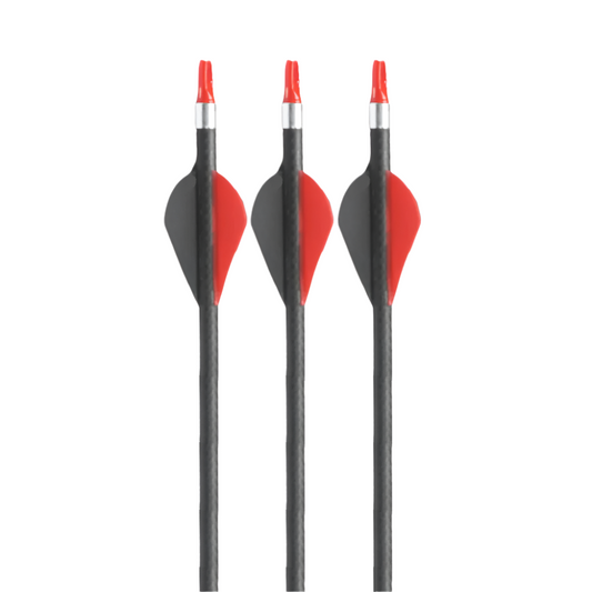 Flechas Fibra de Carbon, 6.2mm, Pluma Plástica