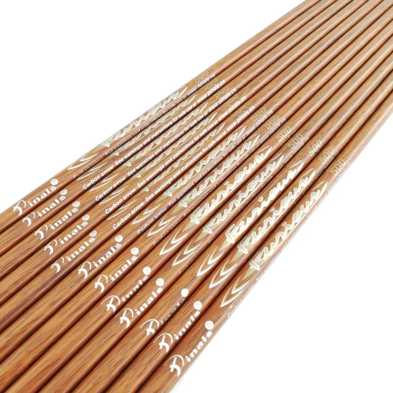 Flechas Fibra de Carbon, 6.2mm, Pluma Natural