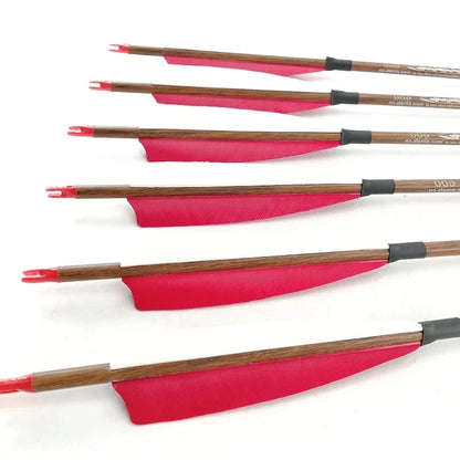 Flechas Fibra de Carbon, 6.2mm, Pluma Natural