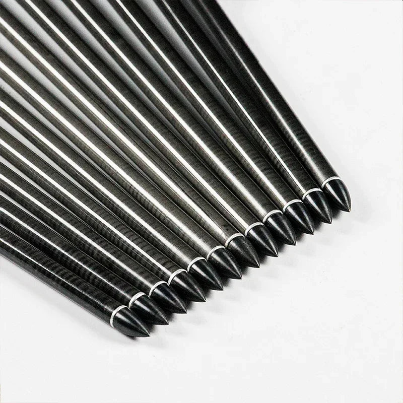 Flechas Fibra de Carbon, 6.2mm, Pluma Plástica