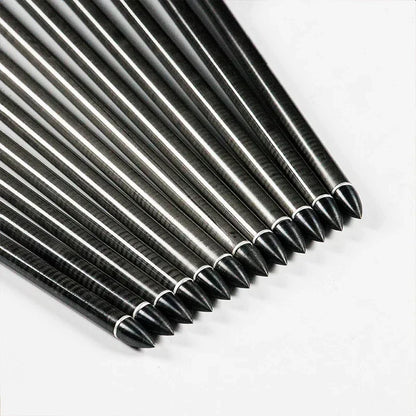 Flechas Fibra de Carbon, 6.2mm, Pluma Plástica