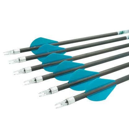 Flechas Fibra de Carbon, 6.2mm, Pluma Plástica