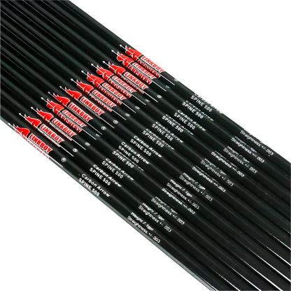 Flechas Fibra de Carbon, 6.2mm, Pluma Plástica