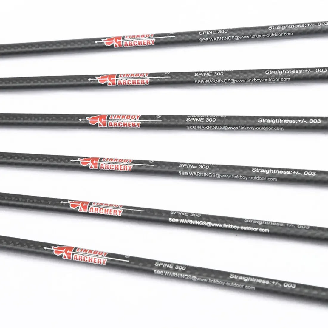 Flechas Fibra de Carbon, 6.2mm, Pluma Plástica