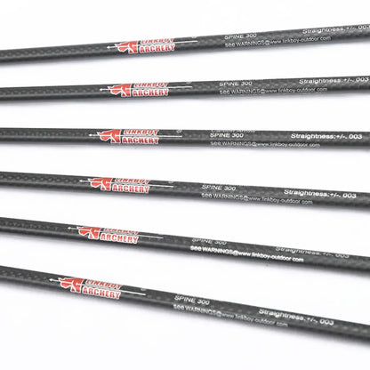 Flechas Fibra de Carbon, 6.2mm, Pluma Plástica