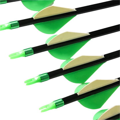 Flechas Fibra de Carbon, 6.2mm, Pluma Plástica