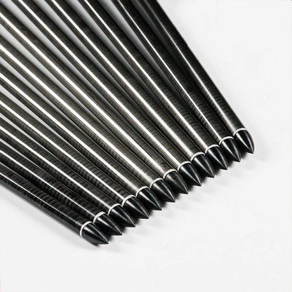 Flechas Fibra de Carbon, 6.2mm, Pluma Plástica