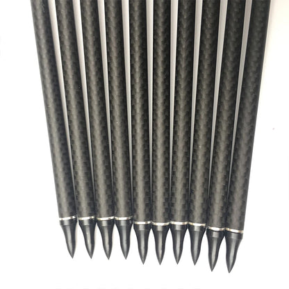 Flechas Fibra de Carbon, 6.2mm, Pluma Plástica