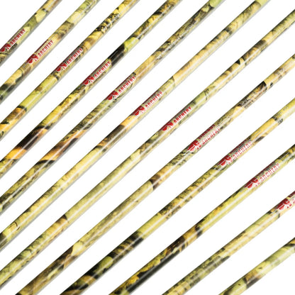 Flechas Fibra de Carbon, 6.2mm, Pluma Plástica