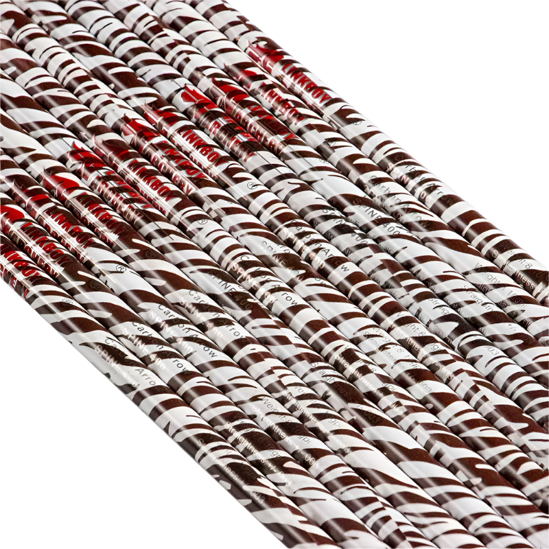 Flechas Fibra de Carbon, 6.2mm, Pluma Plástica