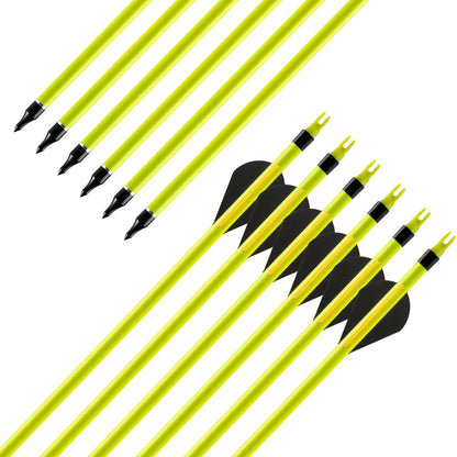 Flechas Fibra de Carbon MIXTO, 6.2mm, Pluma Plástica