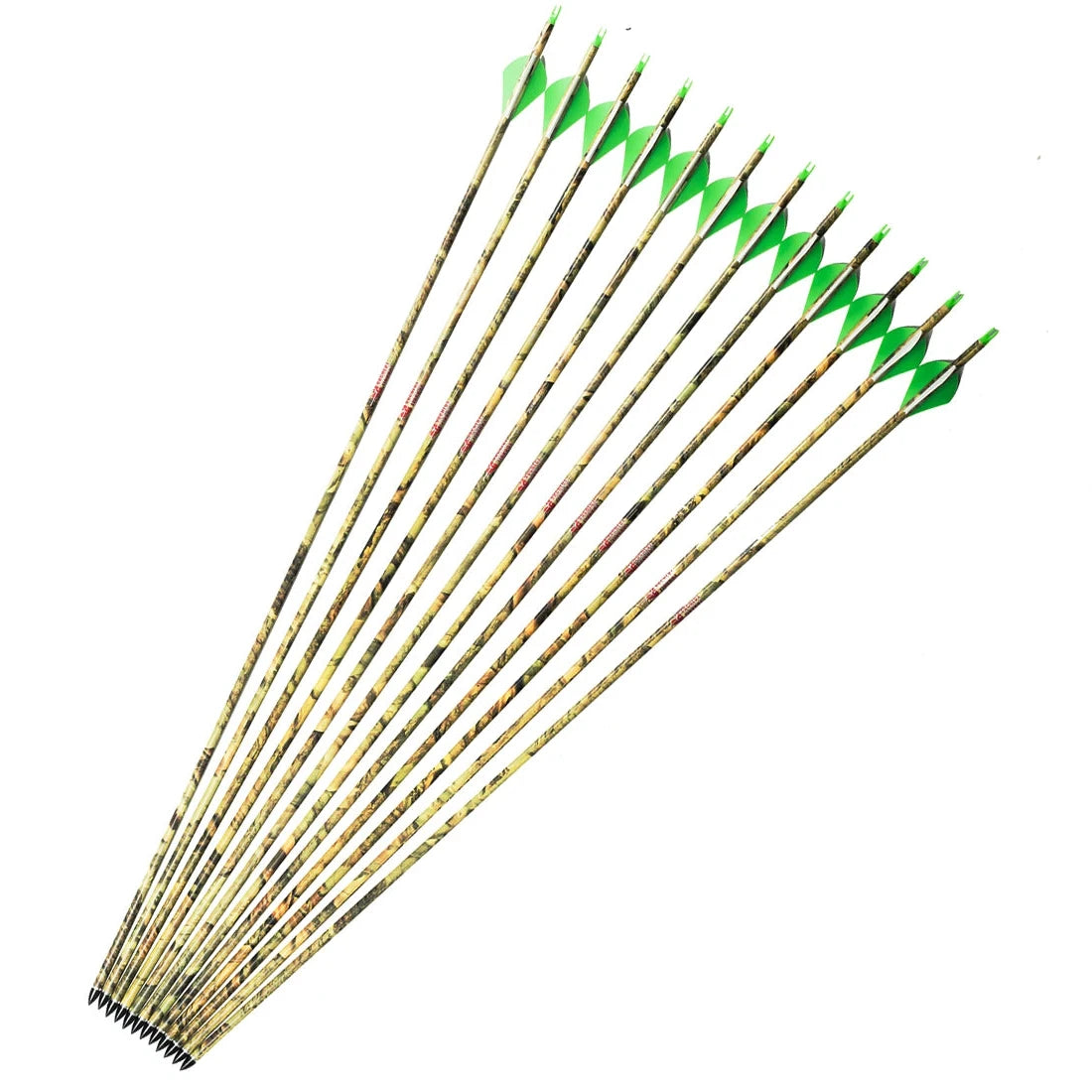 Flechas Fibra de Carbon, 6.2mm, Pluma Plástica