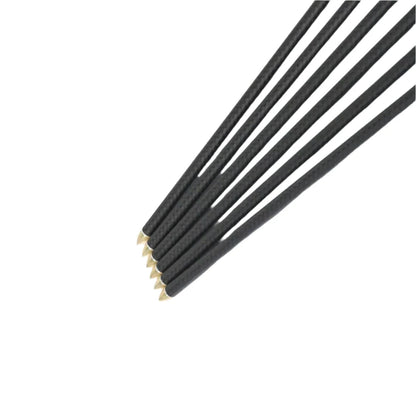 Flechas Fibra de Carbon, 6.2mm, Pluma Plástica