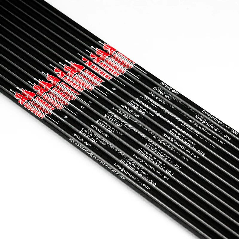 Flechas Fibra de Carbon, 6.2mm, Pluma Plástica