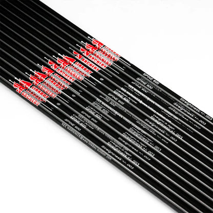 Flechas Fibra de Carbon, 6.2mm, Pluma Plástica